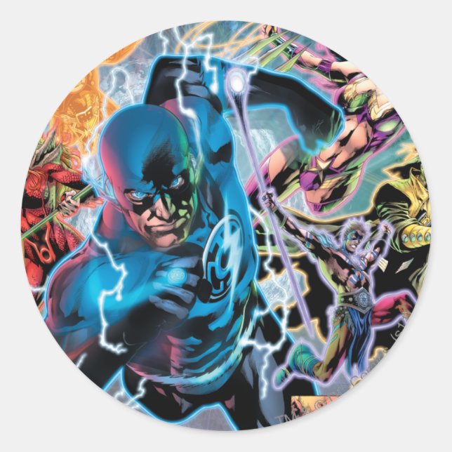 Blackest Night Comic Panel - Colour Classic Round Sticker (Front)