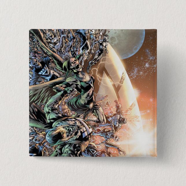 Blackest Night Group and Moon 15 Cm Square Badge (Front)