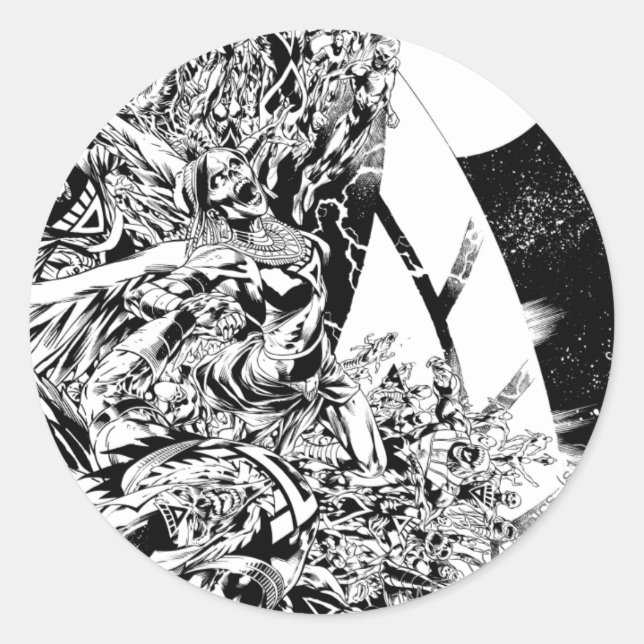 Blackest Night Group and Moon 2 Classic Round Sticker (Front)