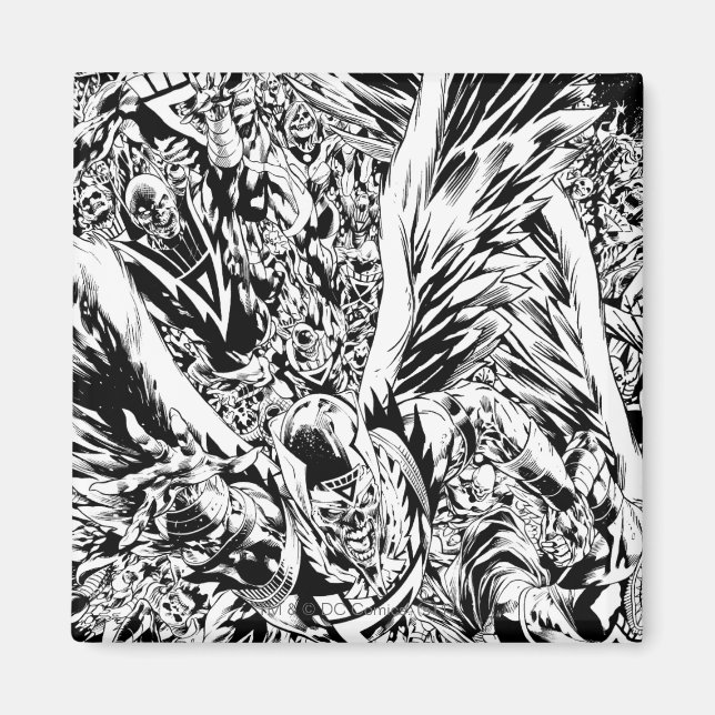 Blackest Night Group Painting - Black and White Magnet (Front)