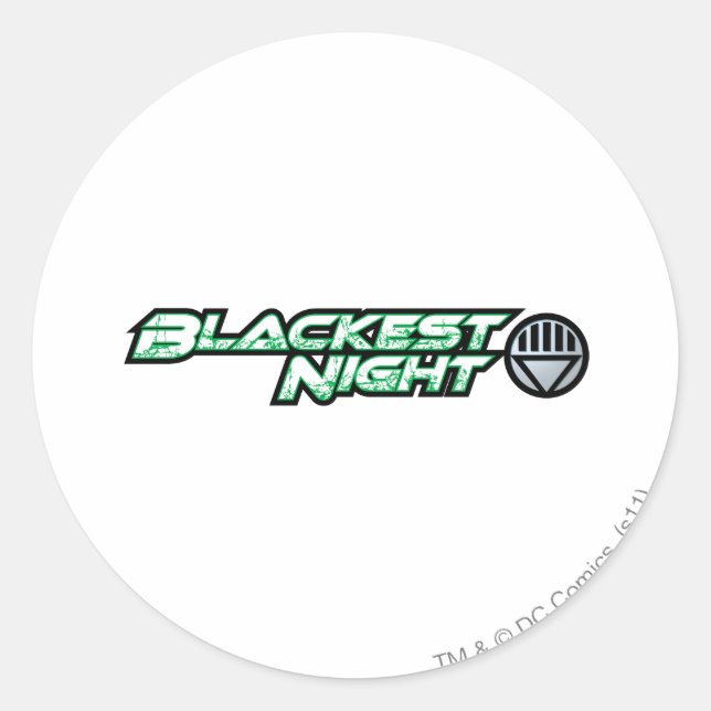 Blackest Night Logo 2 Classic Round Sticker (Front)