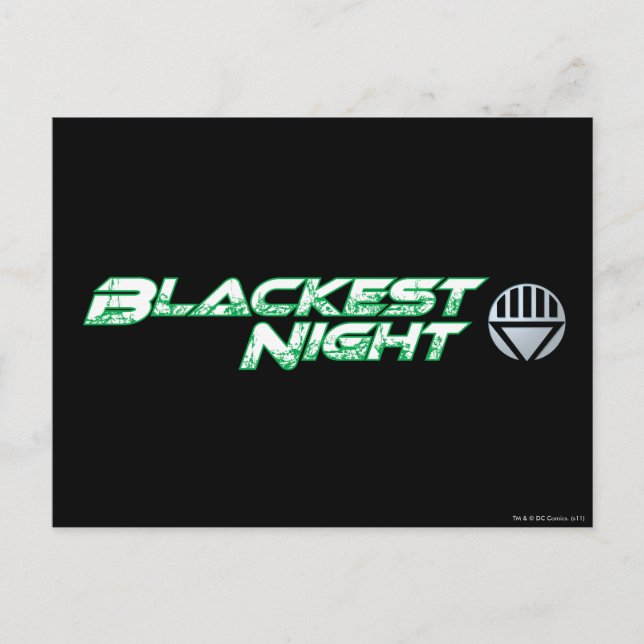 Blackest Night Logo 2 Postcard (Front)