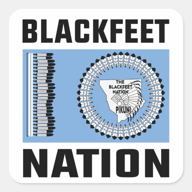 blackfeet indians, The Blackfeet nation flag Square Sticker (Front)