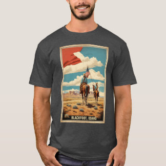 Blackfoot Idaho USA Vintage Travel Tourism T-Shirt