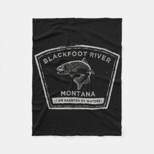 Blackfoot River Montana - Fly Fishing Shirt  Fleece Blanket