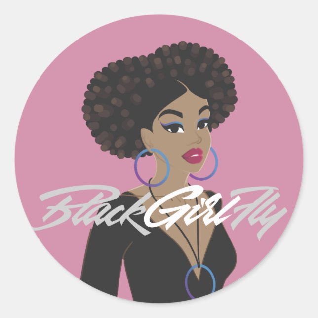 BlackGirlFly Curlfriend Stickers (Front)