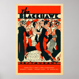 Blackhawk jazz poster - Chicago - 1930s 2
