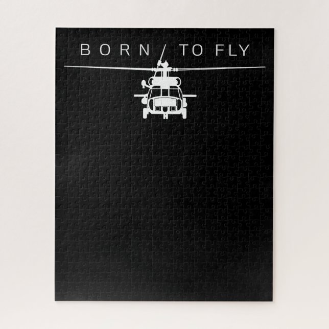 Blackhawk Military Aviation Helicopter Pilot Gift Jigsaw Puzzle (Vertical)
