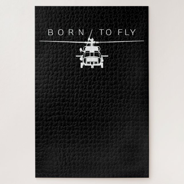 Blackhawk Military Aviation Helicopter Pilot Gift Jigsaw Puzzle (Vertical)