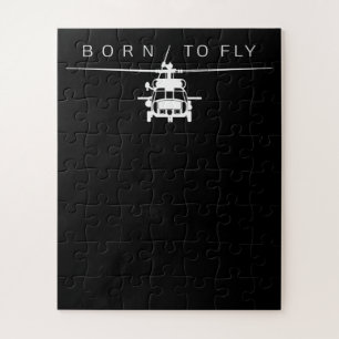 Blackhawk Military Aviation Helicopter Pilot Gift Jigsaw Puzzle
