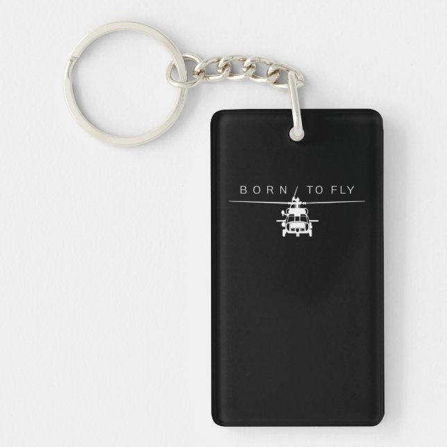 Blackhawk Military Aviation Helicopter Pilot Gift Key Ring (Front)