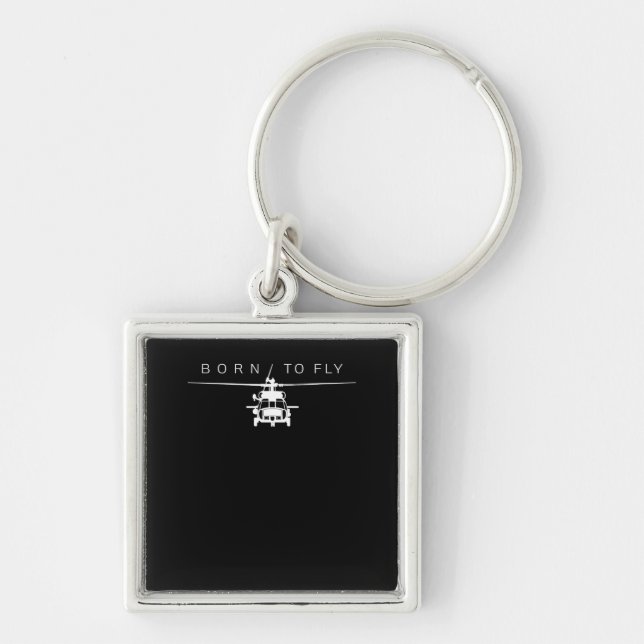 Blackhawk Military Aviation Helicopter Pilot Gift Key Ring (Front)