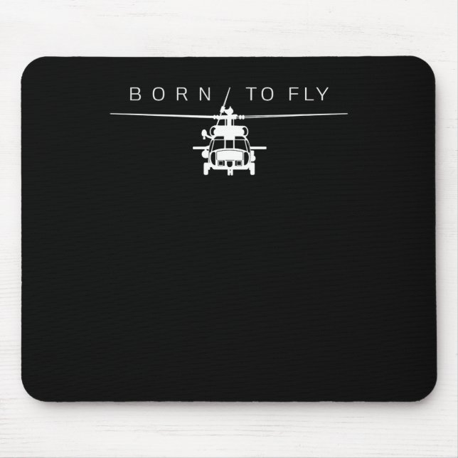 Blackhawk Military Aviation Helicopter Pilot Gift Mouse Pad (Front)