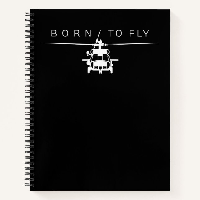 Blackhawk Military Aviation Helicopter Pilot Gift Notebook (Front)