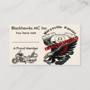 Blackhawks Business Card Goldwing edition
