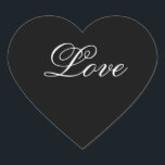 Blackheart Love stickers<br><div class="desc">Black heart Love stickers or envelope seals</div>