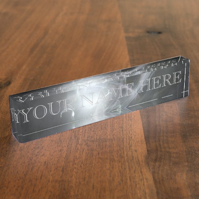 Blackhole Sun Fractal Name Plate (Side)