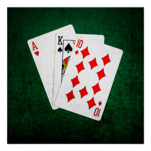 Blackjack 21 point - Ace, King, Ten Poster