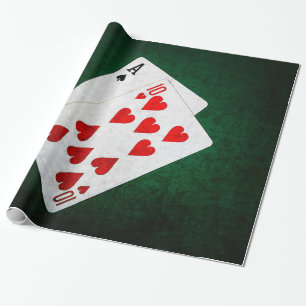 Blackjack 21 point - Ace, Ten Wrapping Paper