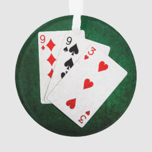 Blackjack 21 point - Nine, Nine, Three Ornament