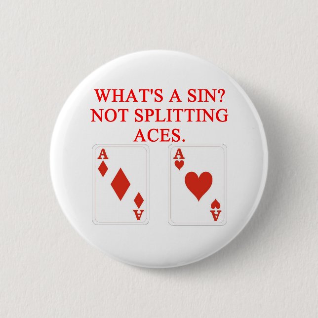 BLACKJACK 6 CM ROUND BADGE (Front)