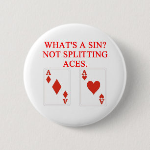 BLACKJACK 6 CM ROUND BADGE
