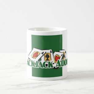 Blackjack Addict's white mug