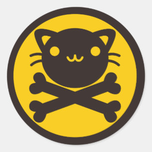 BlackJack(Cat) Classic Round Sticker
