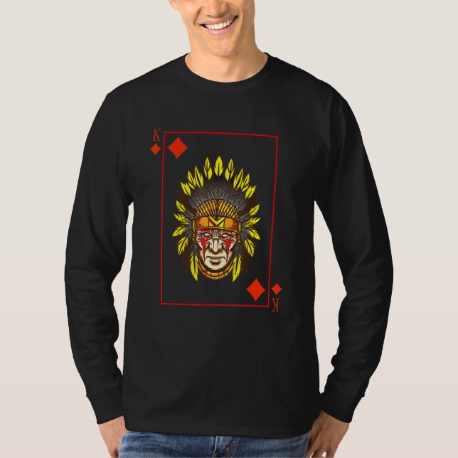 Blackjack King Of The Native American War Bonnet L T-Shirt (Front)