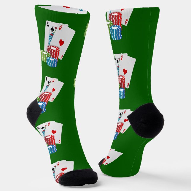 Blackjack Las Vegas Socks (Angled)