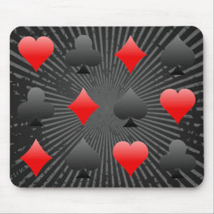 Blackjack / Poker Card Suits: Vector Art: Mousepad