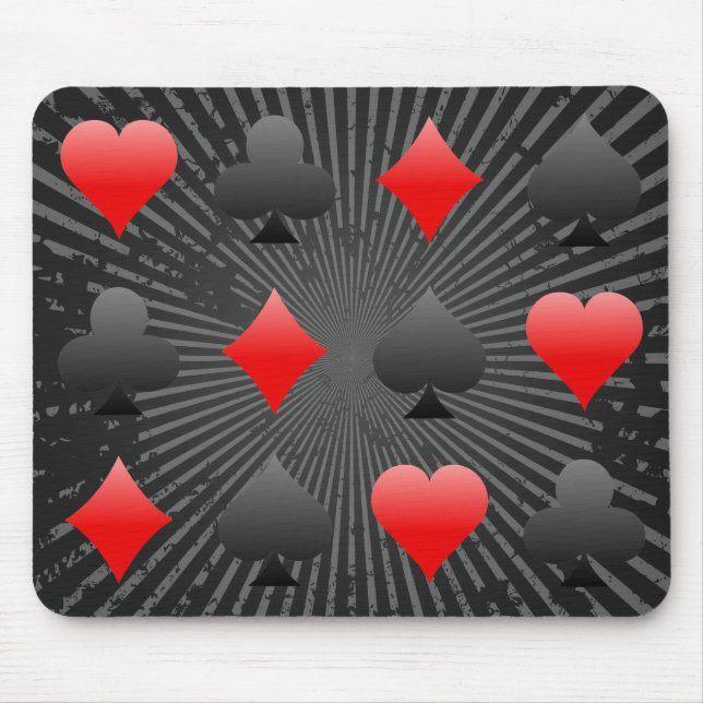 Blackjack / Poker Card Suits: Vector Art: Mousepad (Front)