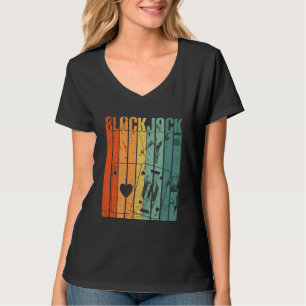Blackjack Retro Vintage 70s Gambling Casino Blackj T-Shirt