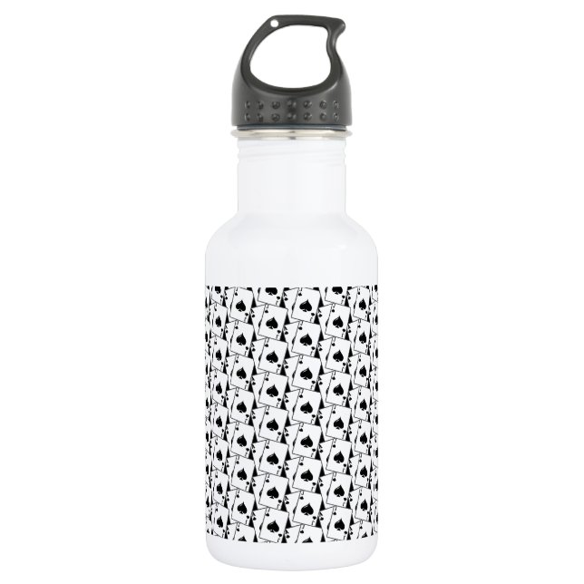Blackjack Spades Black 532 Ml Water Bottle (Front)