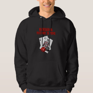 BLACKJACK VICTORY IS MINE Vintage Casino Gambling Hoodie