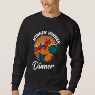 Blackjack Vintage WINNER WINNER CHICK DINNER Funny Sweatshirt