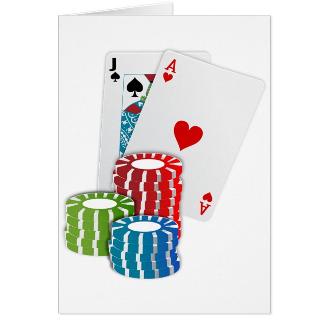Blackjack with Poker Chips (Front)