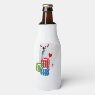 Blackjack with Poker Chips Bottle Cooler