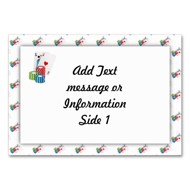 Blackjack with Poker Chips Table Number (Front)