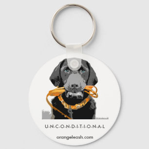 blacklab mug, U-N-C-O-N-D-I-T-I-O-N-A-L, orange... Key Ring