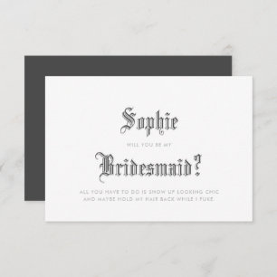 Blackletter Bridesmaid Invitation