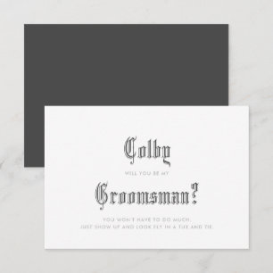 Blackletter Groomsman Invitation