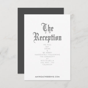 Blackletter Reception Enclosure Card