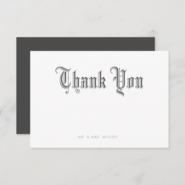 Blackletter Thank You Card (Front/Back)