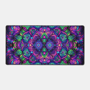 Blacklight Camo, neon camouflage Desk Mat