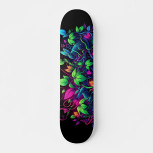 Blacklight Graffiti Pattern Skateboard