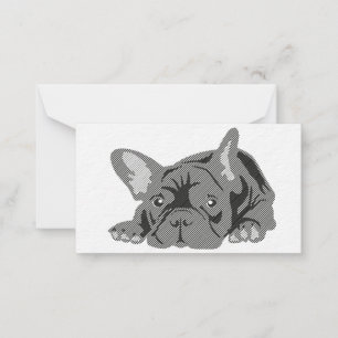 Blackline French Bulldog cards