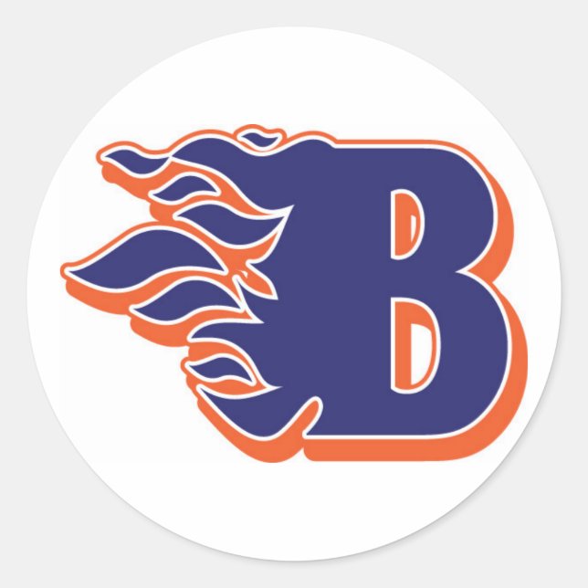 Blackman Blaze Youth Football and Cheerleading Classic Round Sticker (Front)