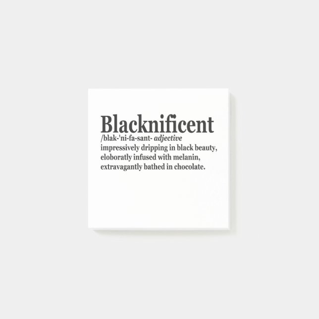 Blacknificent Definition Pro Black History Month  Post-it Notes (Front)