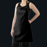 Blackout Modern Minimalist Trendy Personalised Apron<br><div class="desc">The Blackout Modern Minimalist Trendy Personalised Apron is a sophisticated and practical accessory, perfect for a variety of occasions. This personalised apron is an excellent choice for women, serving as a thoughtful custom Mother's Day gift. Its sleek design and customisation make it an ideal kitchen apron for mothers who enjoy...</div>